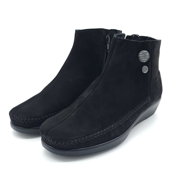 SAS Jade Onyx Women's Ankle Wedge Boot Side Zip Comfort Size 9 W - Picture 4 of 12